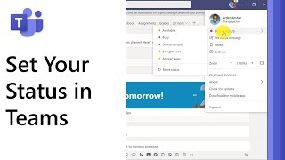 How to set status in Microsoft Teams [upl. by Llevol]