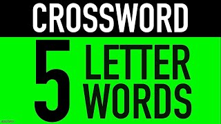 Crossword Puzzles with Answers 5 Letter Words [upl. by Barger521]