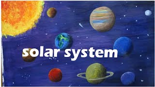 Solar systemstudents projectacrylic painting [upl. by Zurciram275]