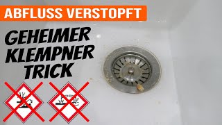 Hausmittel verstopfter Abfluss  Umweltfreundlicher Klempner Trick der funktioniert  Das ORIGINAL [upl. by Ahsiuqet580]