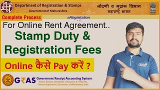 How To Pay Stamp Duty and Registration Fees Online On GRAS Mahakosh For Online Rent Agreement IGR [upl. by Iyre]