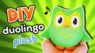 Learn to make a Duolingo Plush in just 5 minutes Sock Plushie FREE Pattern Tutorial [upl. by Odiug]