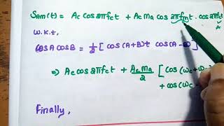 Amplitude Modulation  DSBFC AM  Analysis of AM signal and Frequency Spectrum  Part 01 [upl. by Dunn500]