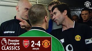 PL Classics  Arsenal 24 Manchester United 2005  Giggs Ronaldo amp OShea Silence Highbury [upl. by Iolanthe]