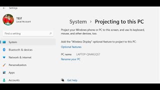 Fix Windows 11 Projecting To This PC Add The quotWireless Displayquot Optional Feature To Project This PC [upl. by Esinwahs]