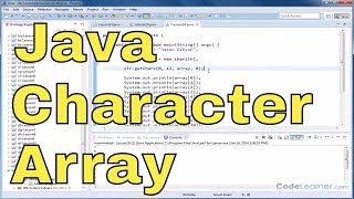 Java Tutorial  16  Read Characters from a String into a Char Array [upl. by Whyte]