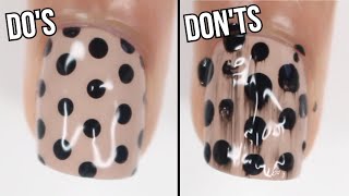 DOs amp DONTs polka dot nails  how to do polka dot nail art [upl. by Cowley175]