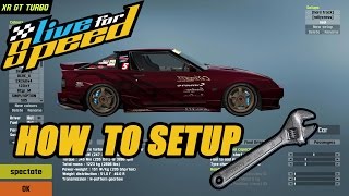 Live For Speed How To Setup The XRT for Drifting [upl. by Antonetta]