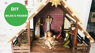 DIY como hacer un belen o pesebre  how to make easy christmas crib [upl. by Lamraj]