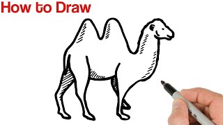 How to Draw Camel Bactrian Easy [upl. by Veno]