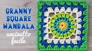 uncinetto facile  mattonella granny square MANDALA [upl. by Notniuqal]