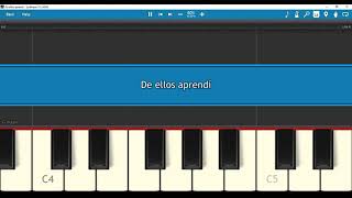 De ellos aprendí  Piano fácil mano derecha  partitura [upl. by Tamra]