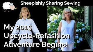 Mens Shirt Refashion  Thrifted Transformation  Sheepishly Sewing [upl. by Sarette128]