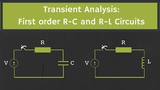 Transient Analysis First order R C and R L Circuits [upl. by Ayr]