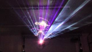 NRG Laser Know How 3W RGB ILDA 30K 3D Laser Beam Light Show Demonstration [upl. by Litsyrk129]