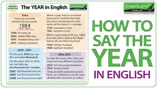 How to say the YEAR in English [upl. by Springer]