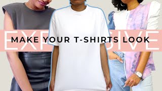 10 Upcycles to Make Your TShirts Look Expensive  Designer Thrift Flips [upl. by Evilo80]