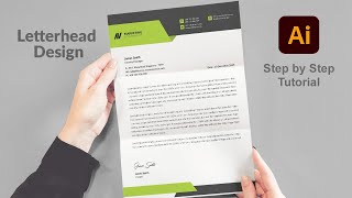 Letterhead Design in Adobe Illustrator [upl. by Lemahs970]