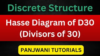 Discrete Structure  Hasse Diagram of D30 Divisors of 30  Hindi [upl. by Geirk]