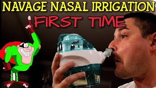 Navage Nasal Irrigation FIRST TIME [upl. by Bamby]