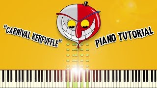 Carnival Kerfuffle from Cuphead  Piano Tutorial [upl. by Arikaahs]