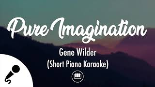 Pure Imagination  Gene Wilder Short Piano Karaoke [upl. by Merola]