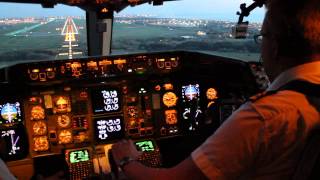 Boeing 767300 Cockpit Landing in Rome Fiumicino FCO [upl. by Aihsilef158]