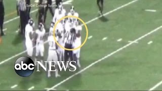 College Football Player Punches Referee [upl. by Nagoh]