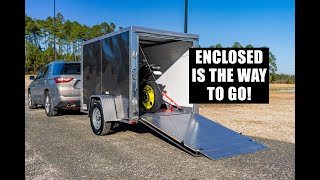 HOW I TRANSPORT MY MOTORCYCLE  Enclosed Trailer Review [upl. by Ahcsat]