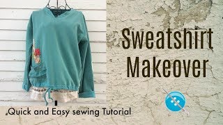 Quick and Easy Sweatshirt Makeover [upl. by Drofnas]