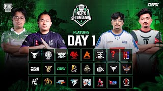 PUBG Mobile NEPX Showdown  Play Offs Day 1 [upl. by Ahsya]