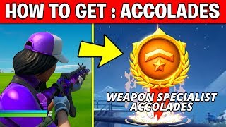 ACHIEVE WEAPON SPECIALIST ACCOLADES BY DEALING DAMAGE WITH WEAPONS – EASY TUTORIAL GUIDE FORTNITE [upl. by Bunder836]