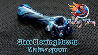 Blowing Glass Pipe  LAMPWORKING GLASS BLOWING  Glassblowing Pipe [upl. by Arel]