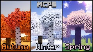 Seasons In MCPE With Ultra Realistic Shaders  Autumn Winter and Spring  113 114 115 and 116 [upl. by Oecile636]