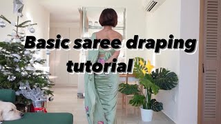 Basic Saree Drape Tutorial  Isha Borah [upl. by Alvina649]