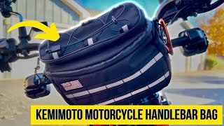 KemiMoto Motorcycle Handlebar Bag [upl. by Notyalk377]