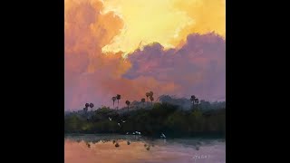 Landscape Painting in Acrylics Learn Optical Blending [upl. by Dunkin174]