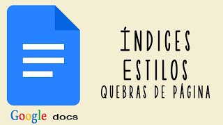 Criar índices no Google Docs [upl. by Hector852]