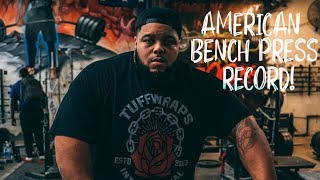 Julius Maddox Breaks American Record Bench Press 2019 [upl. by Isoais]