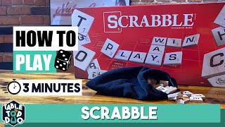 How to Play Scrabble in 3 Minutes Scrabble Boardgame Rules [upl. by Akierdna]