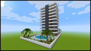 Minecraft How To Build a Modern Hotel  PART 1 [upl. by Odnanreh]