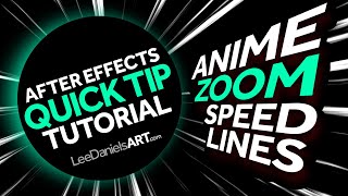 After Effects Tutorial  QUICK TIP  Anime ZOOM Speed Lines [upl. by Brecher190]