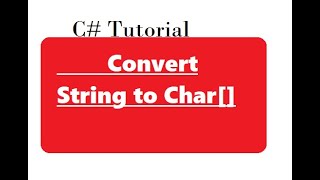 Convert String to Character Array in C [upl. by Uyekawa592]