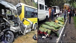 At least 19 dead in multiplevehicle collision in the Philippines [upl. by Nalon]