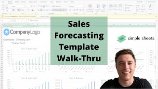 Sales Forecasting Excel Template StepbyStep Video Tutorial by Simple Sheets [upl. by Leatri563]