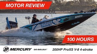 Tested  Mercury 200hp Pro XS V8 46L 4stroke Outboard [upl. by Llevron735]