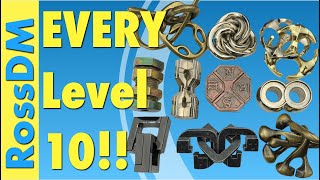 SOLVING EVERY LEVEL 10 HANAYAMA PUZZLE [upl. by Swane]