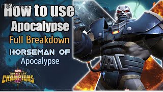 How to use Apocalypse Full Breakdown  Marvel Contest of Champions [upl. by Enerol]