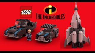 LEGO The Incredibles Mr Incredibles car Incredibile  Syndromes Rocket  LEGO Ideas [upl. by Dylane]