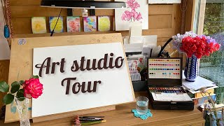 Art Studio Life  How to be an artist  Art Studio Tour [upl. by Clymer]